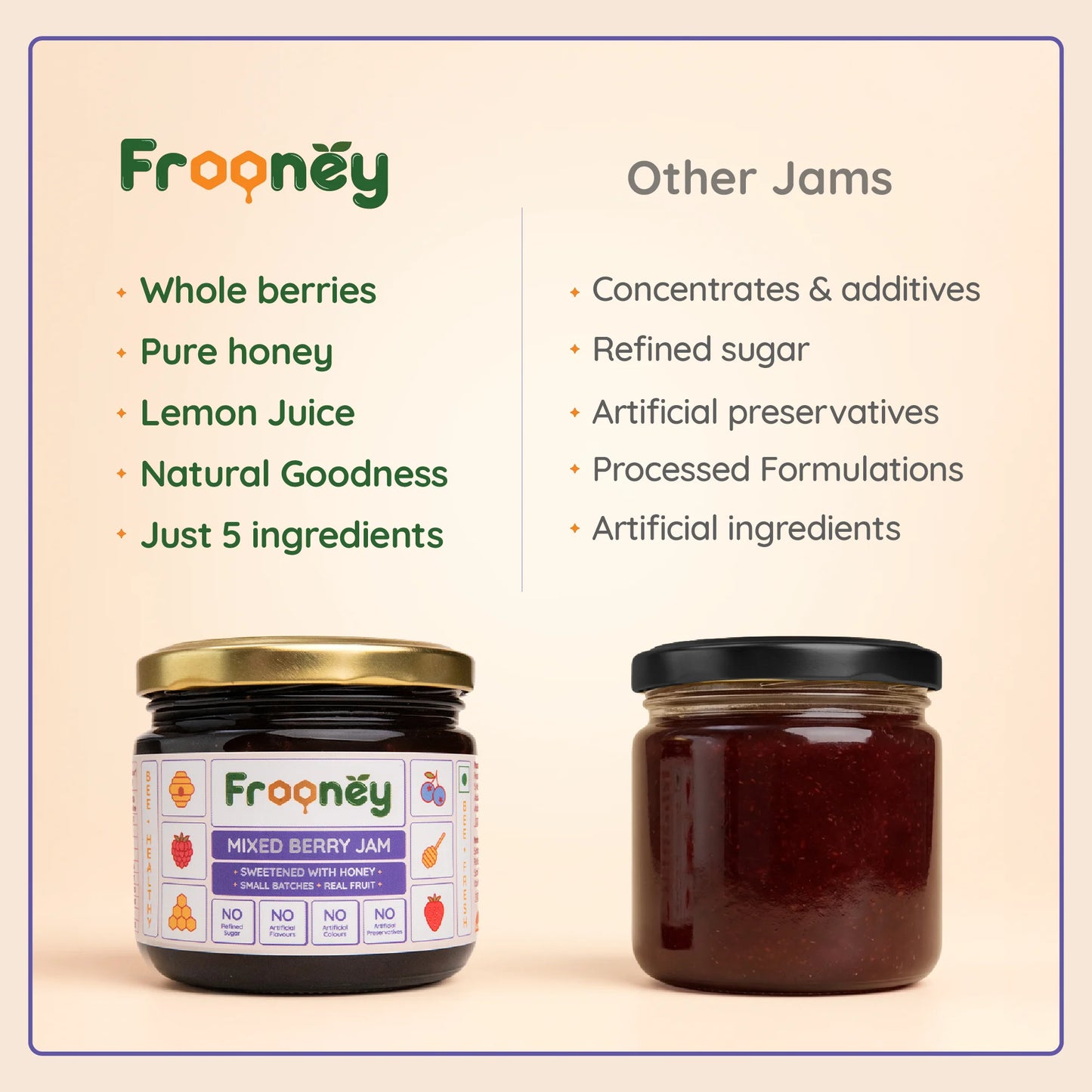Frooney Mixed Berry Jam Pack of 2 & AlphaKid Pack of 1