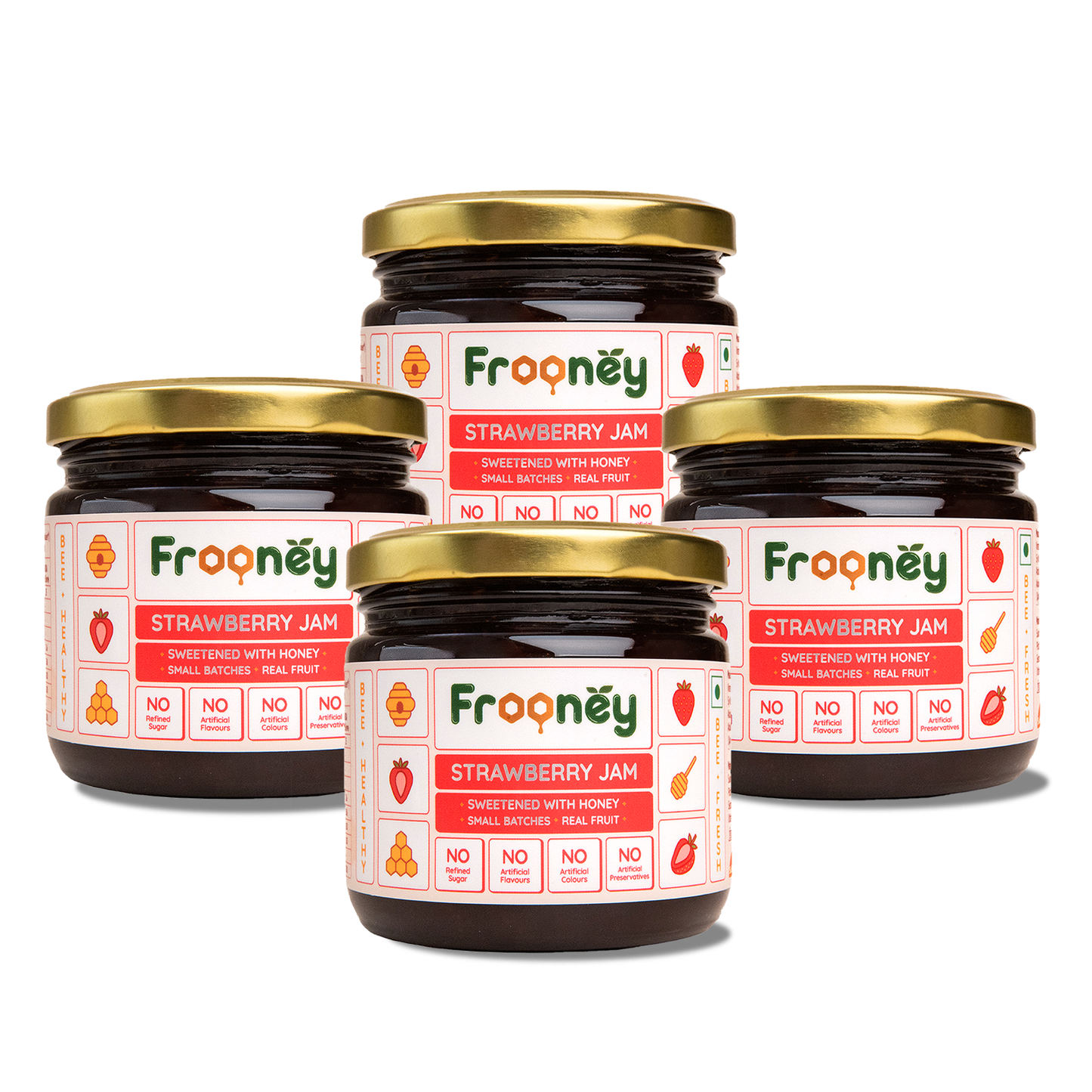 Frooney Strawberry Jam – Made with Real Fruit Pulp & Honey