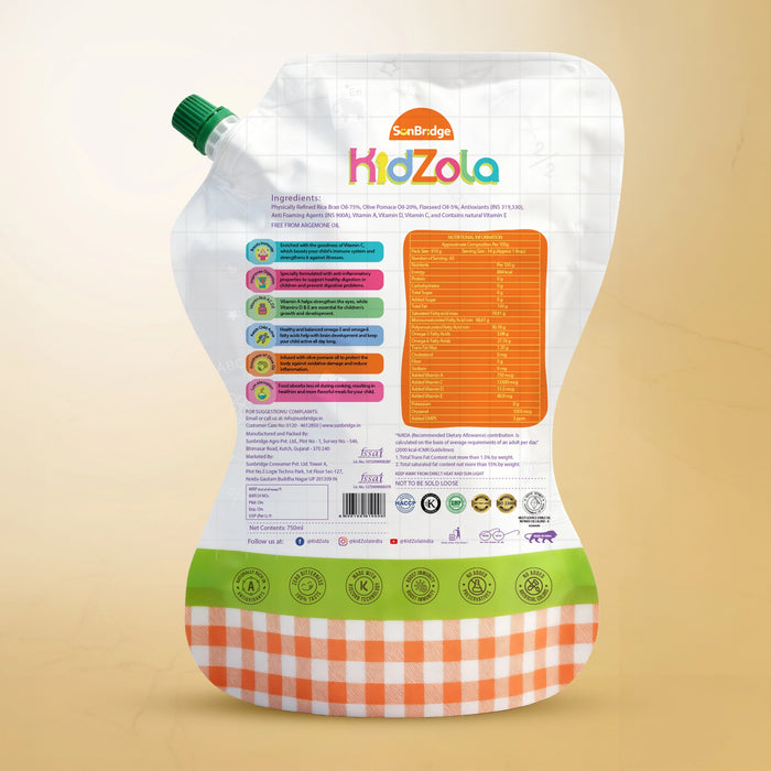 Kidzola Cooking Oil & AlphaKid Pro Milk Mix Combo (Monocarton)