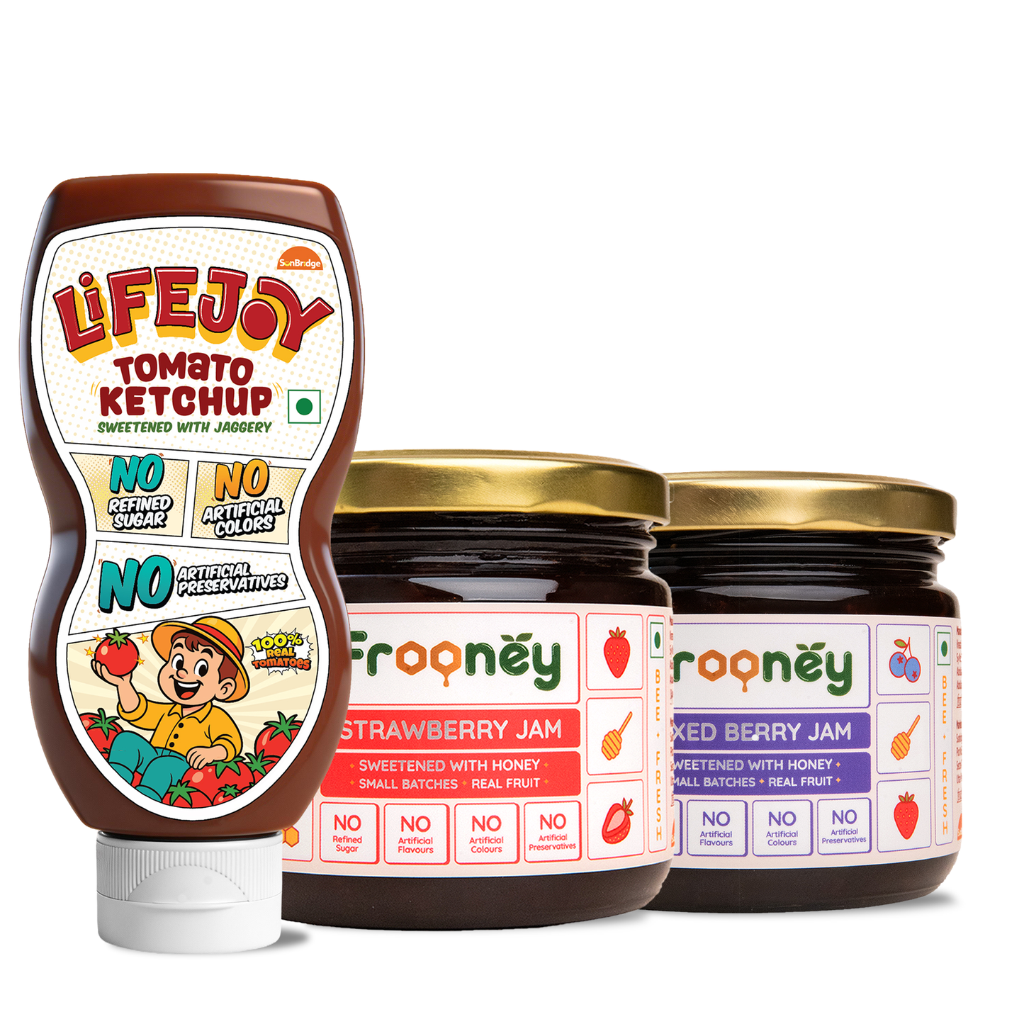 LifeJoy Pack of 1 with Frooney Mixed Berry & Strawberry Jam Combo
