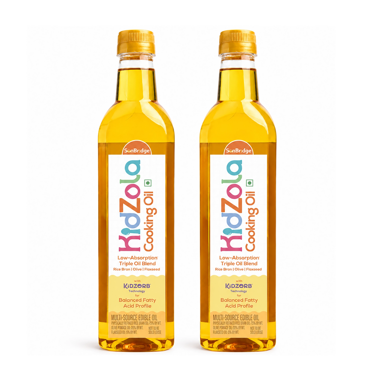 KidZola Cooking Oil | Low Absorption Oil | Triple Oil Blend - Pack of 2
