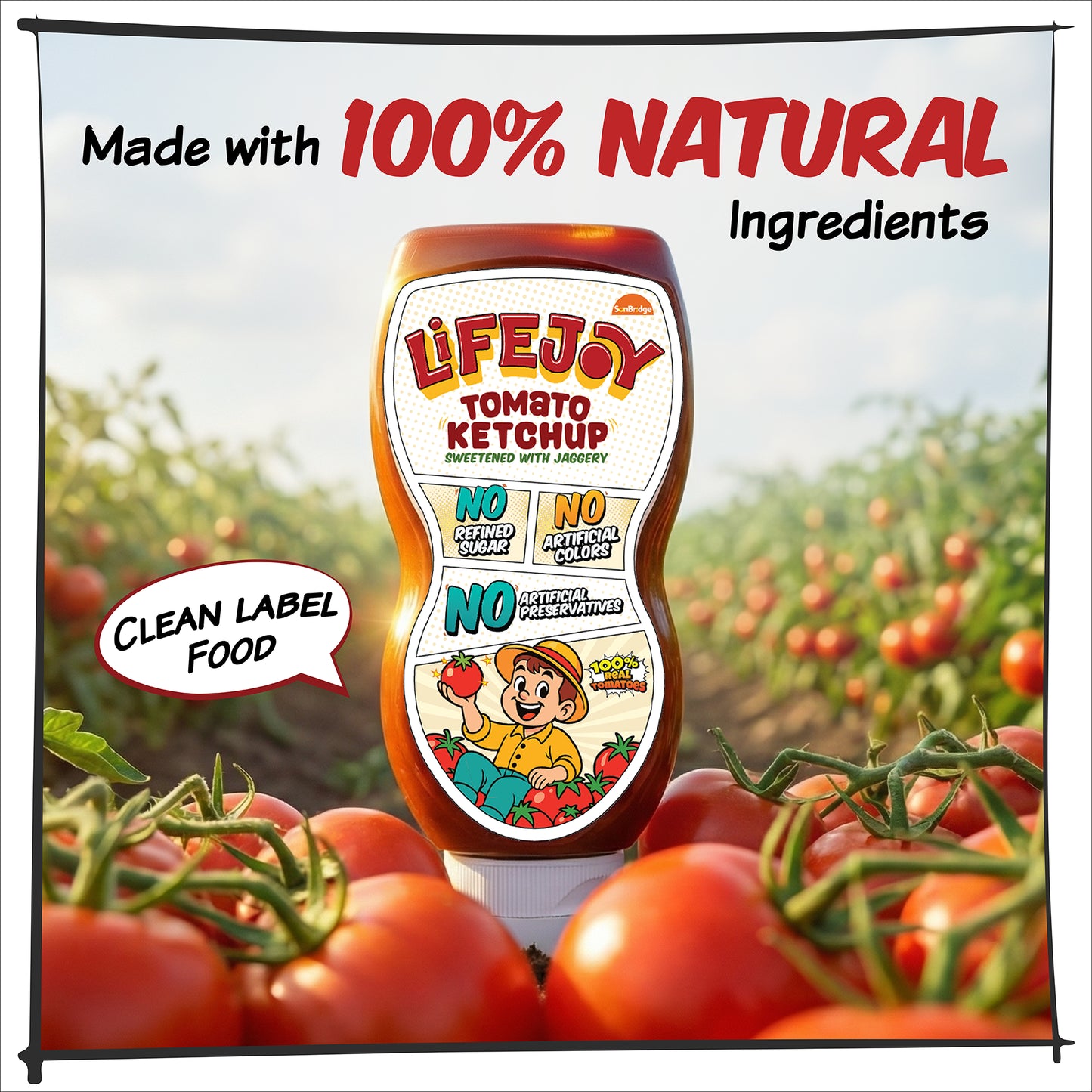 LifeJoy Tomato Ketchup | Sweetened with Jaggery