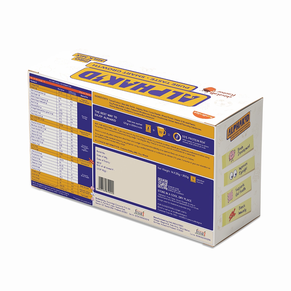 Alphakid Pro Milk Mix | Monocarton | Chocolate Flavor - 2 Set