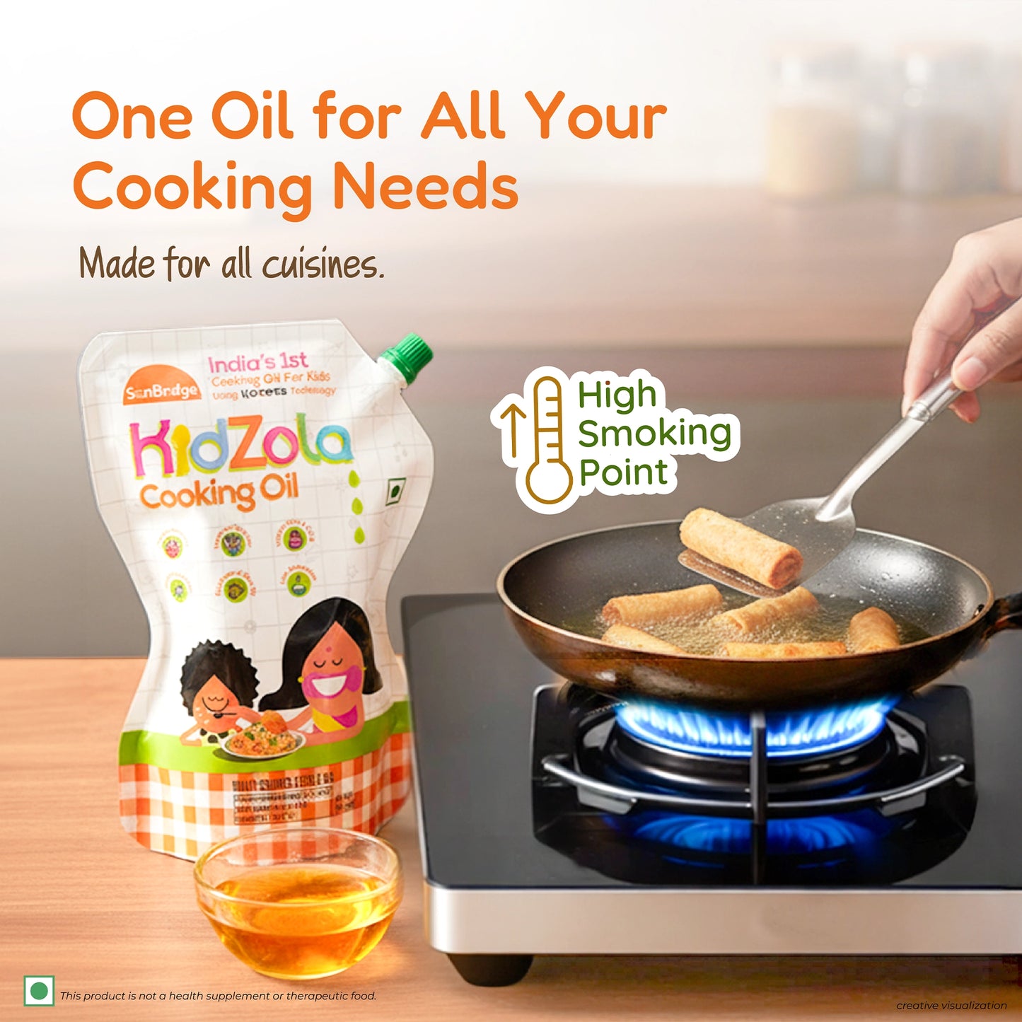 Kidzola Cooking Oil & AlphaKid Pro Milk Mix Combo (Jar)