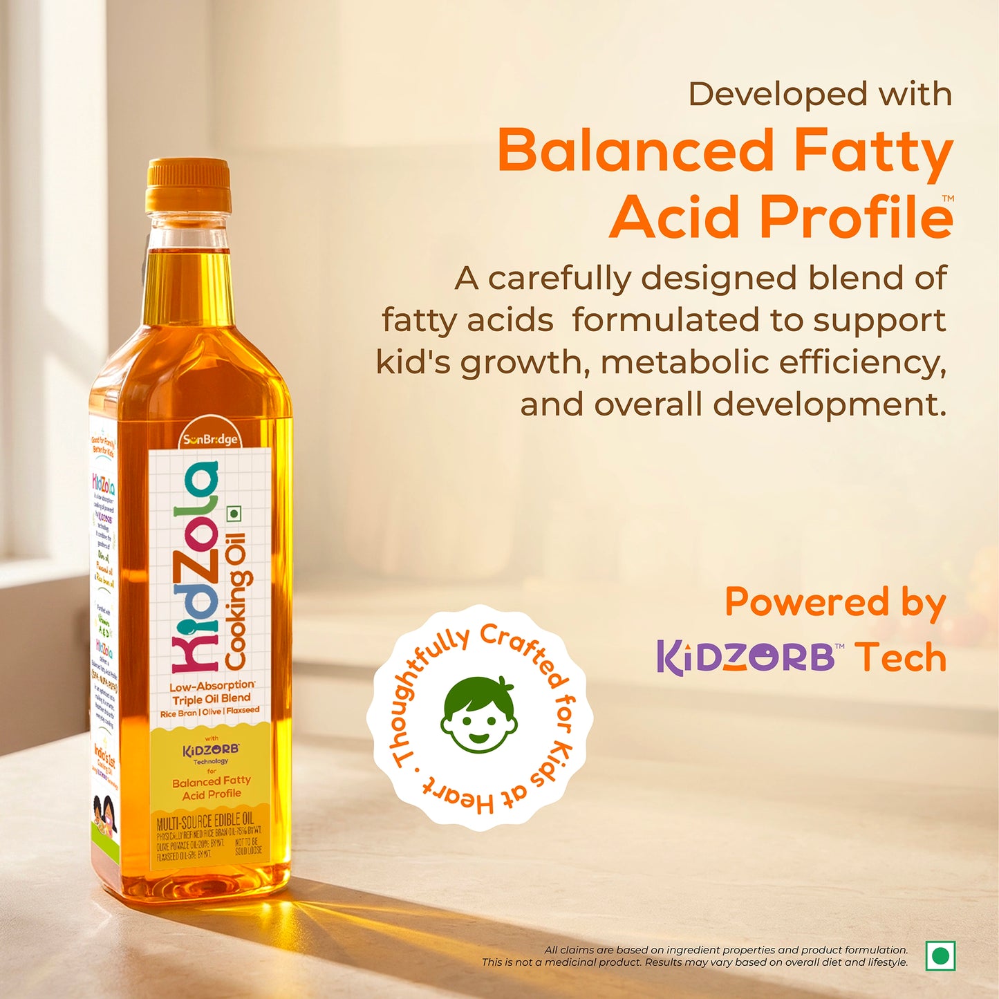 KidZola Cooking Oil | Low Absorption Oil | Triple Oil Blend