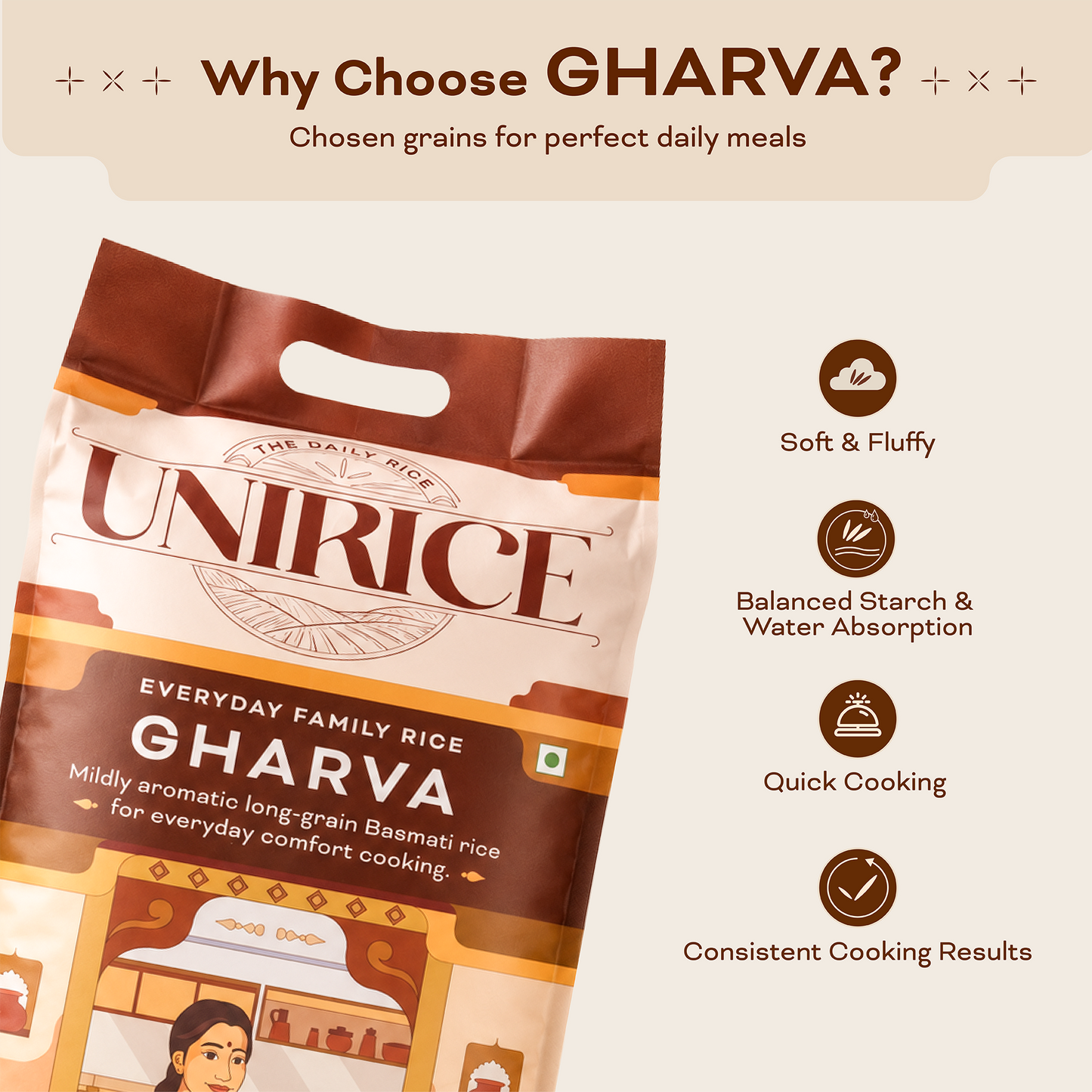 UNIRICE GHARVA For Daily Meals