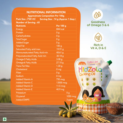 Kidzola Cooking Oil & AlphaKid Pro Milk Mix Combo (Jar)