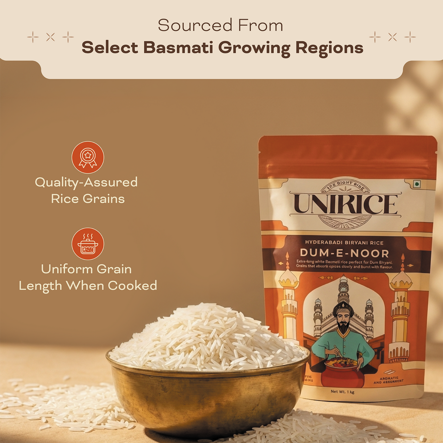UNIRICE DUM-E-NOOR For Hyderabadi Biryani