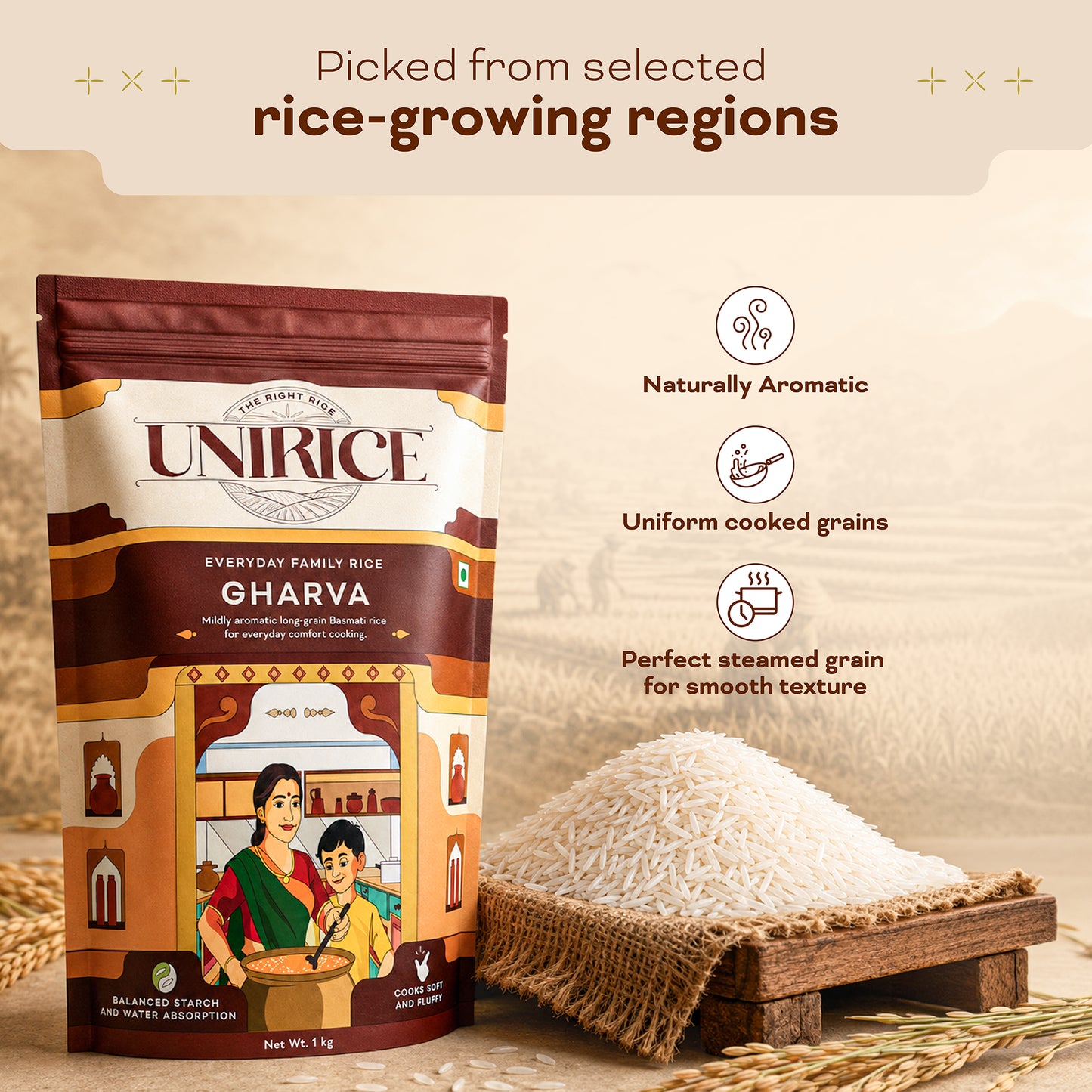 UNIRICE GHARVA For Daily Meals