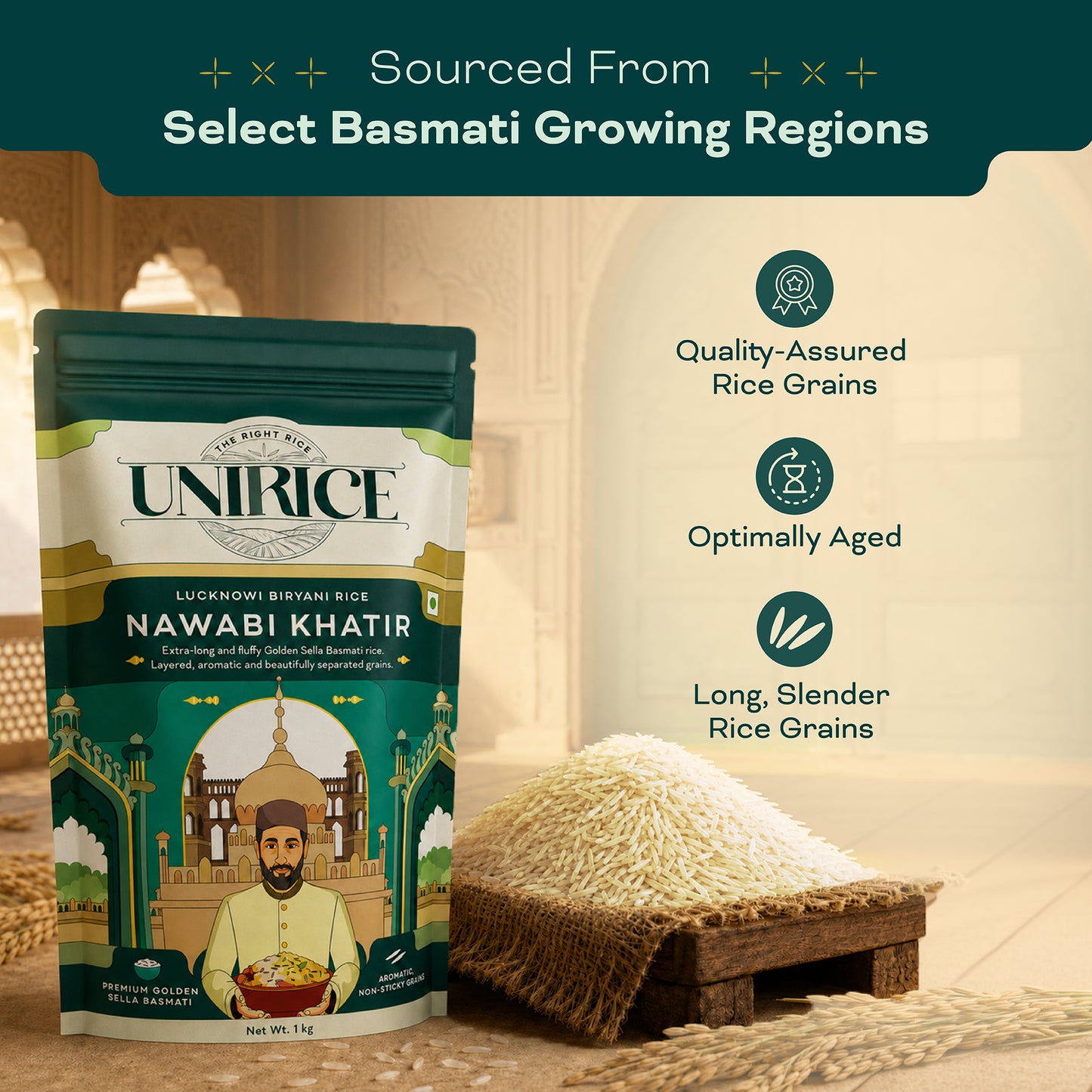 UNIRICE NAWABI KHATIR For Lucknowi Biryani
