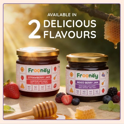 Frooney Mixed Berry Jam – Made with Real Fruit Pulp & Honey