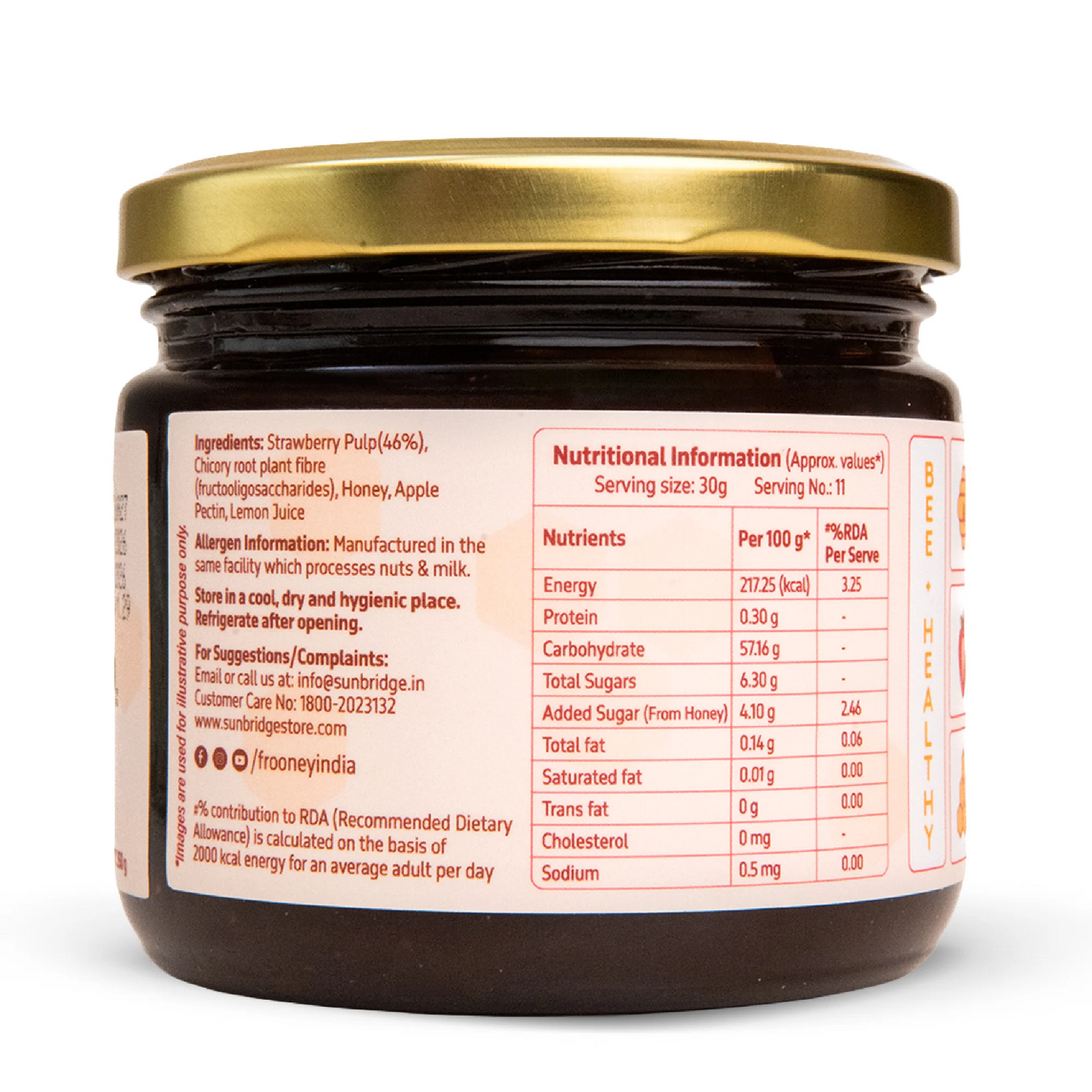 Frooney Strawberry Jam – Made with Real Fruit Pulp & Honey