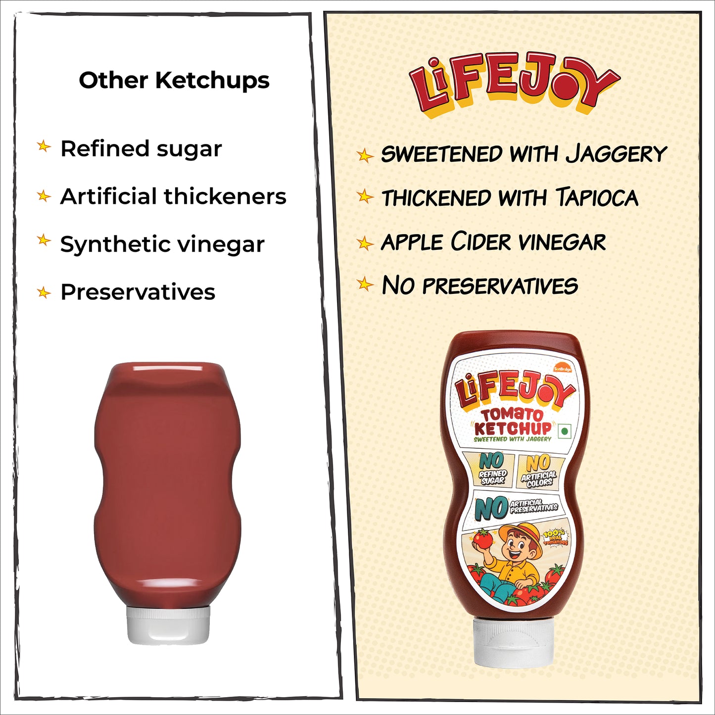 LifeJoy Tomato Ketchup | Sweetened with Jaggery