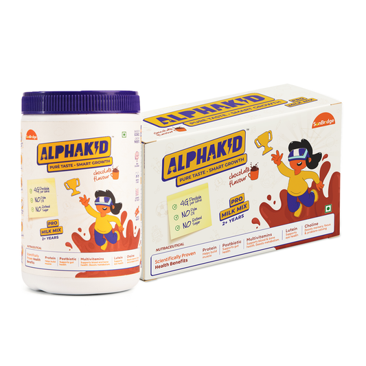 Alphakid | Pure Taste Smart Growth | Pro Milk Mix | Chocolate Flavour |  4g Protein Per Serve | Combo