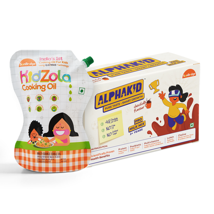 Kidzola Cooking Oil & AlphaKid Pro Milk Mix Combo (Monocarton)