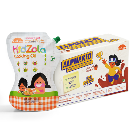 Kidzola Cooking Oil & AlphaKid Pro Milk Mix Combo (Monocarton)
