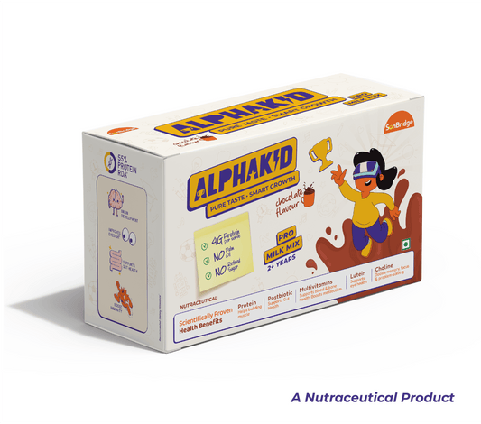 Alphakid | Pure Taste Smart Growth | Pro Milk Mix | Chocolate Flavour |  4g Protein Per Serve